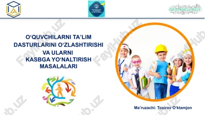 o‘rganish va istiqbollarini belgilash — PPTX