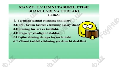 ta’limni tashkil etish — PPTX