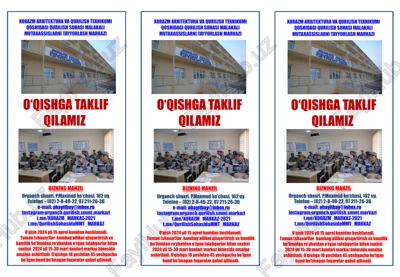 xorazm arxitektura va qurilish texnikumi qoshidagi qurilish sohasi malakali mutaxassislarni tayyorlash markazi — PPTX