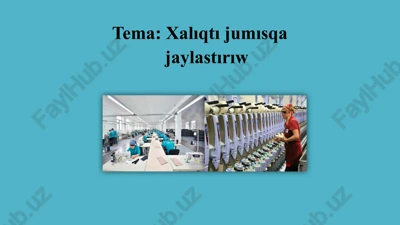 puqaralardı jumıs penen támiyinlew huqıqı — PPTX