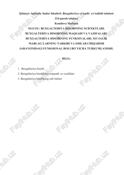 buxgalteriya hisobi — DOCX