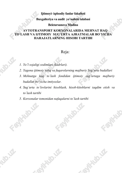 buxgalteriya va audit yo’nalishi — DOC