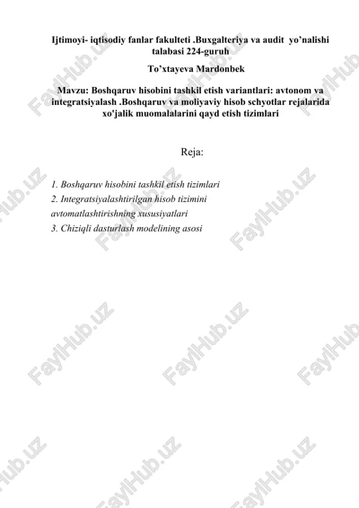 buxgalteriya va audit yo’nalishi talabasi 224-guruh — DOCX