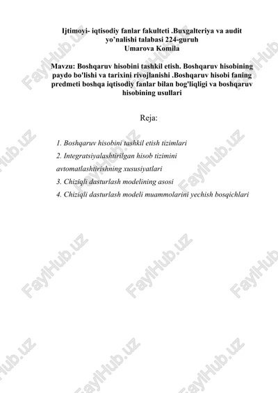 boshqaruv hisobi — DOCX