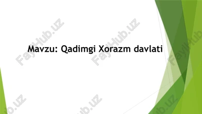 qadimgi xorazm davlati — PPTX