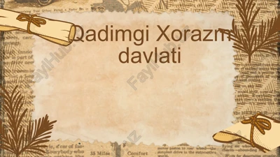 qadimgi xorazm davlati — PPTX