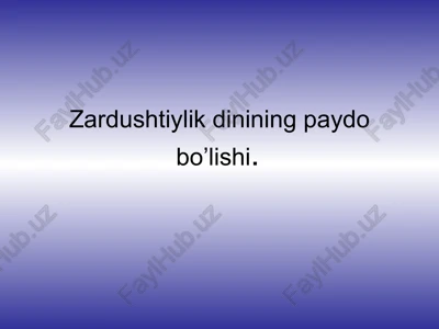 zardushtiylik — PPT