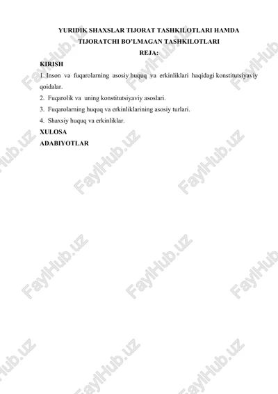 fuqarolik va inson huquqlari — DOC