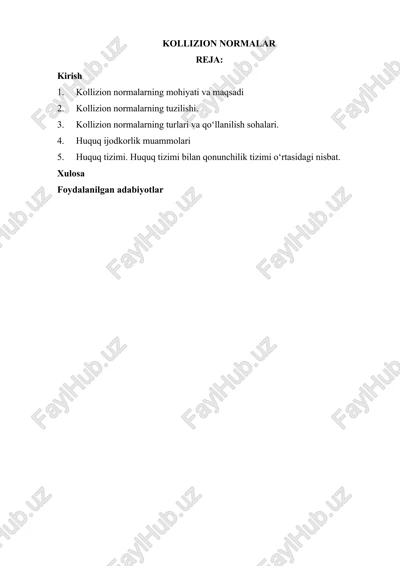 kollizion normalar — DOC
