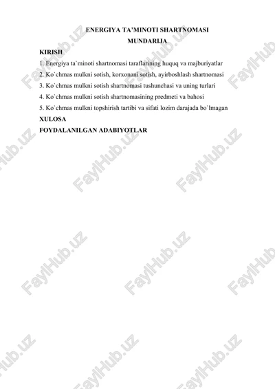 energiya ta’minoti shartnomasi — DOC