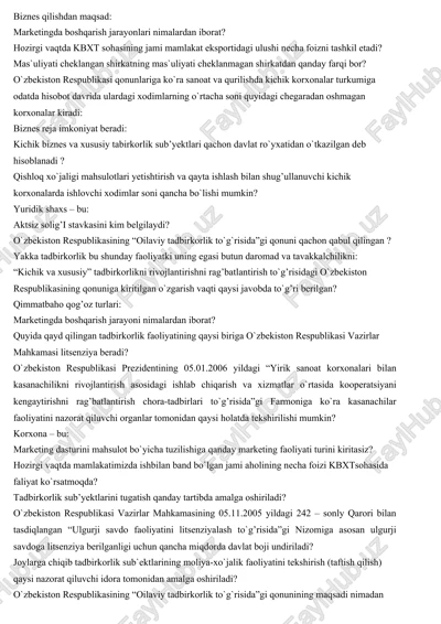 kbt test on savollari.doc — DOC