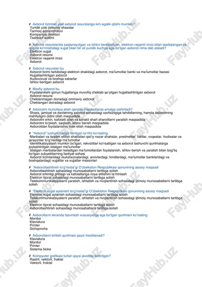 on tat_savollar to'liq — DOCX