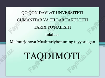 1930-yillarda ommaviy qatag’onlarning avj olishi va uning o’zbekistonga ta’siri — PPTX
