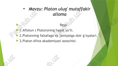 platon ulug' mutaffakir alloma — PPTX