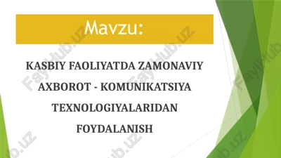 axborot-kommunikatsiya texnologiyalari — PPTX