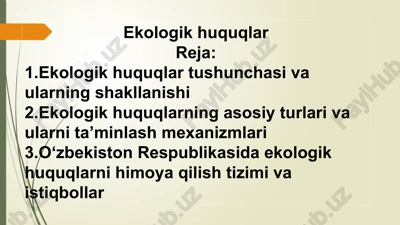 ekologik huquqlar — PPTX