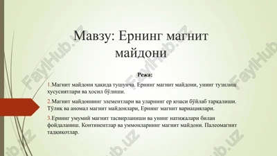 erning magnit maydoni — PPT