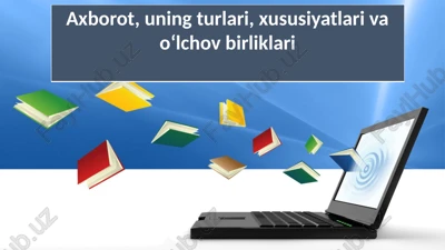 axborot va ma’lumottushunchalari — PPTX