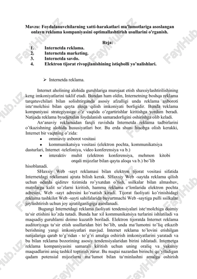 internetda reklama — DOCX