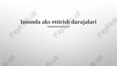 insonda aks ettirish darajalari — PPTX