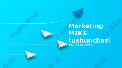 marketing miks tushunchasi — PPTX