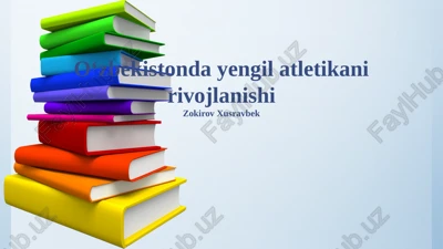 o'zbekistonda yengil atletikani rivojlanishi — PPTX