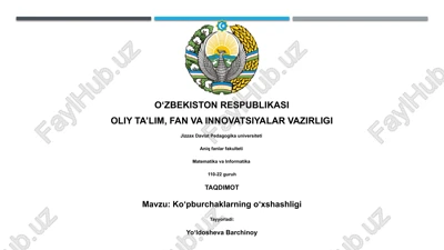 ko‘pburchaklarning o‘xshashligi — PPTX