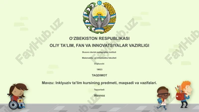 inklyuziv taʼlim kursi — PPTX
