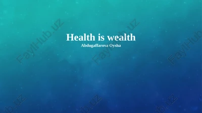 the true cost of poor health — PPTX