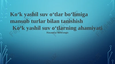 ko'k-yashil suv o'tlari — PPTX