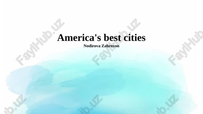 america's best cities — PPTX