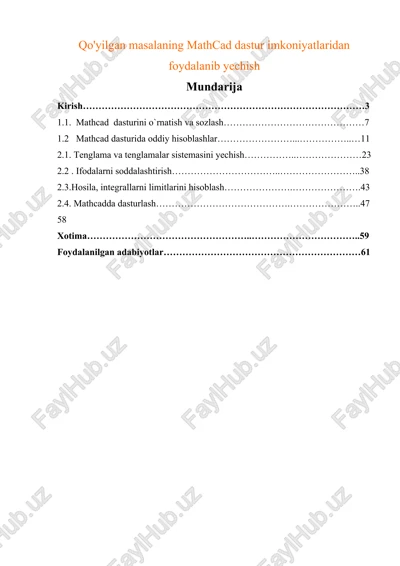 mathcad dasturi — DOCX