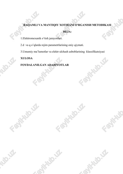 raqamli va mantiqiy xotirani o'rganish metodikasi — DOC
