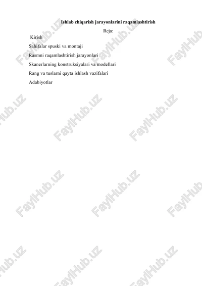 ishlab chiqarish jarayonlarini raqamlashtirish — DOCX