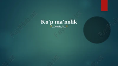 ko'p ma'nolik — PPTX