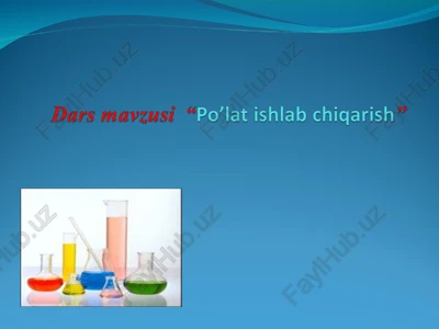 po’lat ishlab chiqarish — PPT