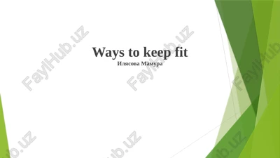 ways to keep fit — PPTX