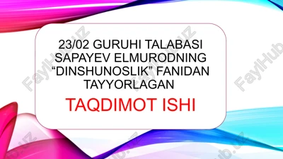 dinshunoslik — PPTX