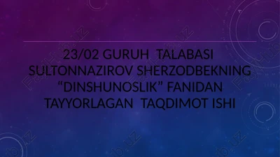 ijtimoiy tarmoqlarda diniy axborot ist'emoli madaniyatini tarbiyalashning zarurati — PPTX