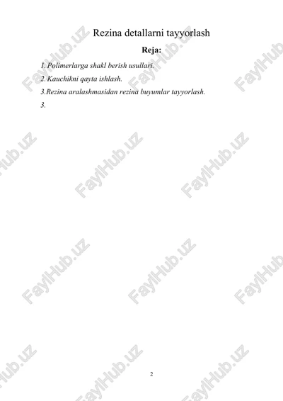rezina detallarni tayyorlash — DOCX