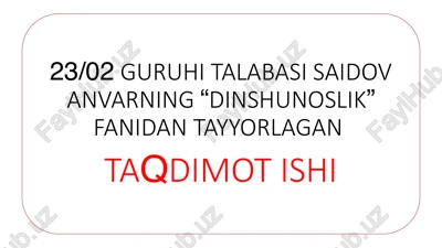 konfessiyatushunchasining mazmun-mohiyati — PPTX