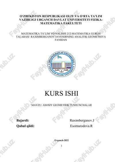 asosiy geometrik tushunchalar — DOCX