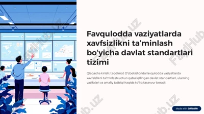favqulodda vaziyatlarda xavfsizlikni ta’minlash bo‘yicha davlat standartlari tizimi — PDF
