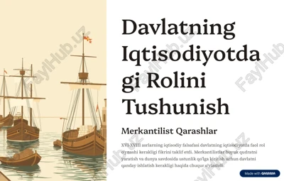 davlatning iqtisodiyotdagi rolini tushunish — PDF