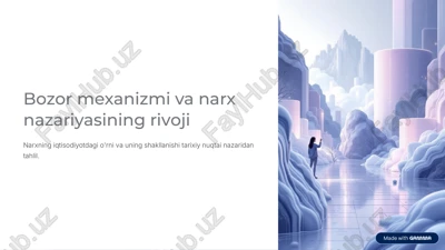 bozor mexanizmi va narx nazariyasi — PDF