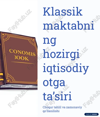klassik iqtisodiy g'oyalarning ahamiyati — PDF