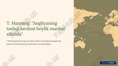t. manning: "angliyaning tashqi savdosi boylik manbai sifatida" — PDF