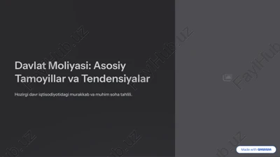 davlat moliyasi: asosiy — PDF