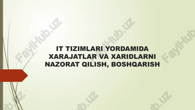 mablagʻlarnisarflash tartib-qoidalari sharhi — PPTX