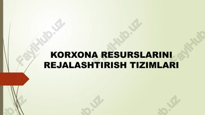 korxona resurslarini rejalashtirish tizimlari — PPTX